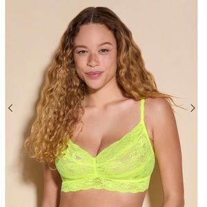NWT 🇮🇹Cosabella NeverSayNever Fluorescent Yellow Sweetie Lace Bralette
